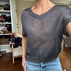 Vince Women's Black and Grey Blouse